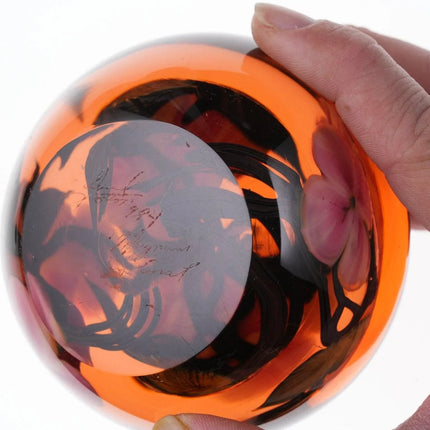 1984 David Lotton Magnum coral paperweight - Estate Fresh Austin