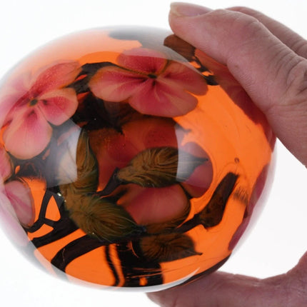 1984 David Lotton Magnum coral paperweight - Estate Fresh Austin