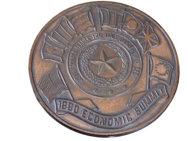 1990 Houston Texas World Economic Summit Bronze Medal - Estate Fresh Austin