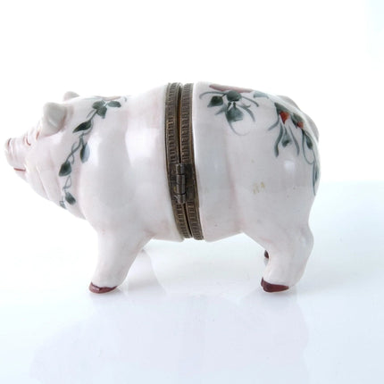 1990's Studio USA Pig Trinket Box Hand Painted - Estate Fresh Austin