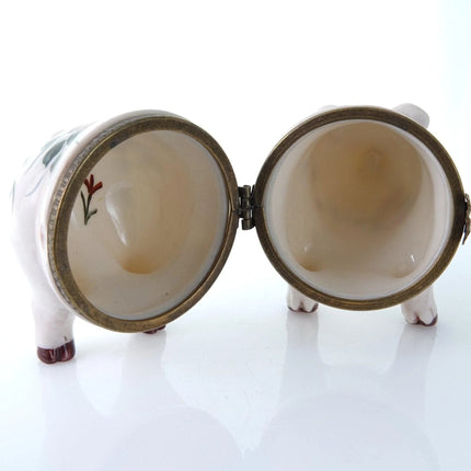 1990's Studio USA Pig Trinket Box Hand Painted - Estate Fresh Austin