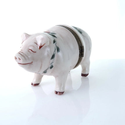 1990's Studio USA Pig Trinket Box Hand Painted - Estate Fresh Austin