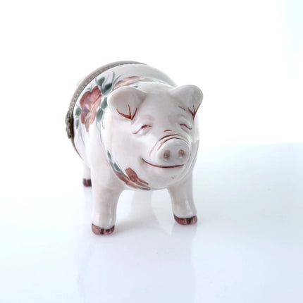 1990's Studio USA Pig Trinket Box Hand Painted - Estate Fresh Austin