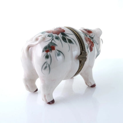 1990's Studio USA Pig Trinket Box Hand Painted - Estate Fresh Austin