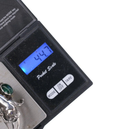 6.25" 1991 Sterling silver Carol Felley Horse Cuff bracelet with Malachite - Estate Fresh Austin