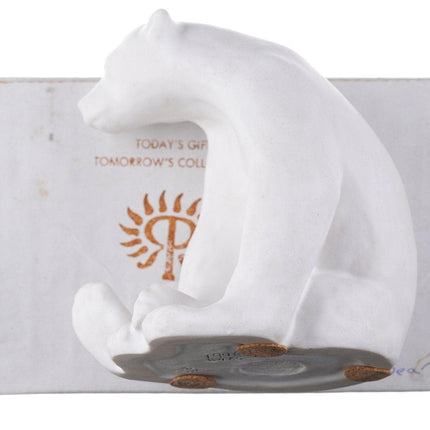 1996 "Present day Rookwood Pottery" Polar Bear paperweight in box - Estate Fresh Austin