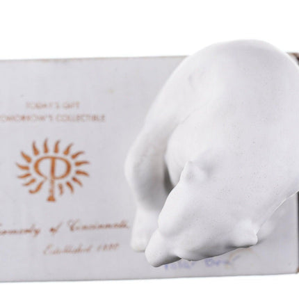 1996 "Present day Rookwood Pottery" Polar Bear paperweight in box - Estate Fresh Austin