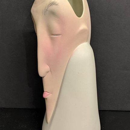 1999 14.5" Debbie Fecher Gramstad Face Vase - Estate Fresh Austin