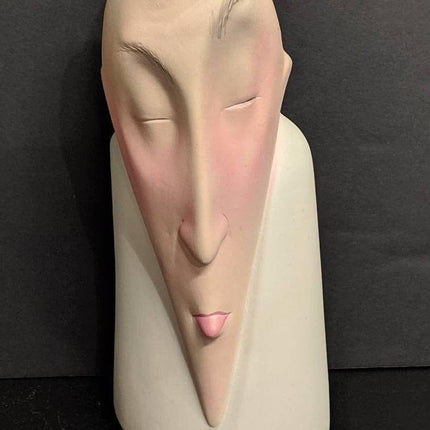 1999 14.5" Debbie Fecher Gramstad Face Vase - Estate Fresh Austin