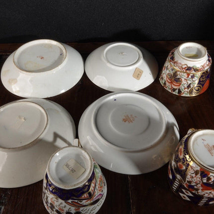 19th c British Imari Spode/Derby/Davenport Various Patterns Cups and Saucers - Estate Fresh Austin