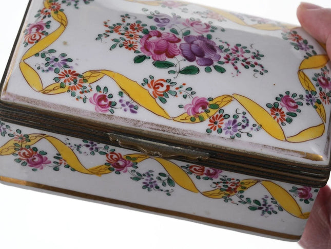 19th Century French Sampson Chinoisiere Enameled Famille rose style Table Box - Estate Fresh Austin