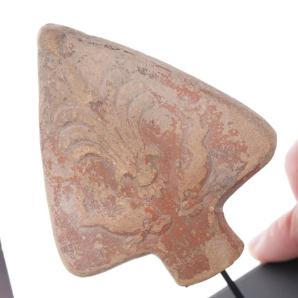 1st Century Ancient Roman Triangular Terracotta Lamp Handle - Estate Fresh Austin