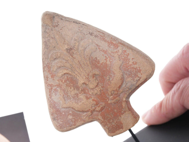 1st Century Ancient Roman Triangular Terracotta Lamp Handle - Estate Fresh Austin