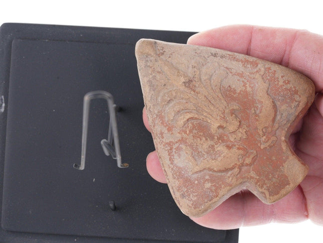 1st Century Ancient Roman Triangular Terracotta Lamp Handle - Estate Fresh Austin