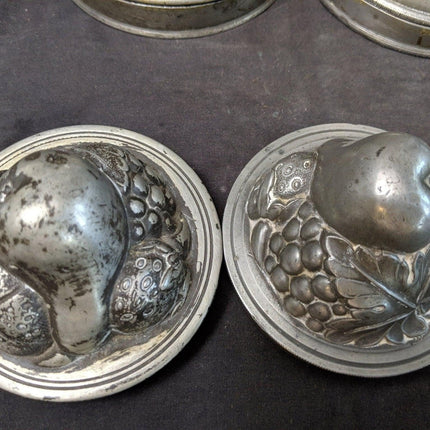 2 1868 English Pewter Ice Cream/pudding Molds embossed fruit - Estate Fresh Austin