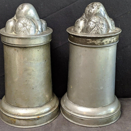 2 1868 English Pewter Ice Cream/pudding Molds embossed fruit - Estate Fresh Austin