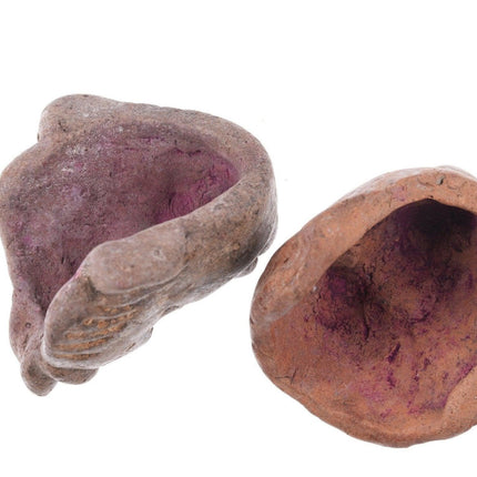 2 Antique Central American Clay Monkey Mask molds - Estate Fresh Austin