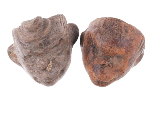 2 Antique Central American Clay Monkey Mask molds - Estate Fresh Austin
