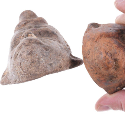 2 Antique Central American Clay Monkey Mask molds - Estate Fresh Austin