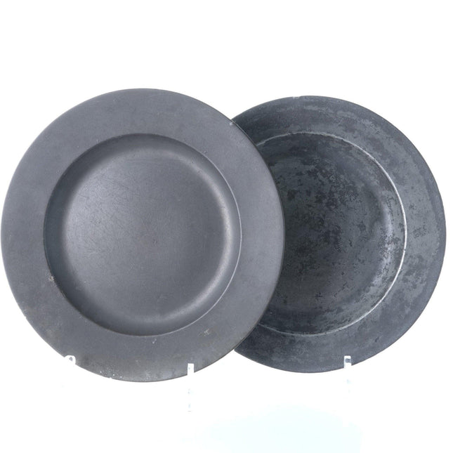 2 Antique London Pewter Plates17th-18th century - Estate Fresh Austin
