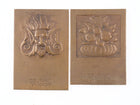 2 c1910 Coleman Chicago Brass plaque's/markers - Estate Fresh Austin