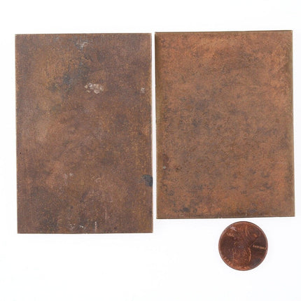 2 c1910 Coleman Chicago Brass plaque's/markers - Estate Fresh Austin