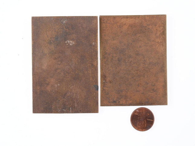 2 c1910 Coleman Chicago Brass plaque's/markers - Estate Fresh Austin