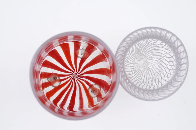 2 Mid Century Italian Murano Latticino toothpick holders - Estate Fresh Austin