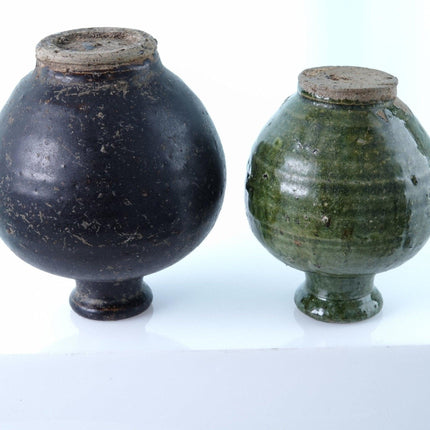 2 Ming Chinese Stoneware Small Jars - Estate Fresh Austin
