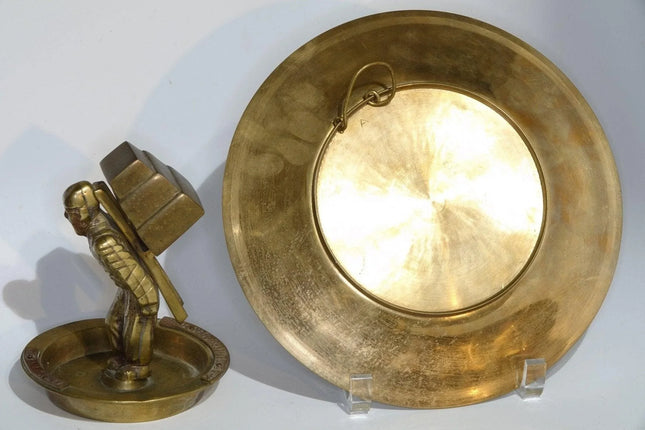 2 Post Korean War Brass Military Mess Hall Ashtray and 2146 Communications Group - Estate Fresh Austin