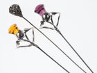 2 Scottish Sterling Thistle Stickpins and one more victorian sterling stickpin - Estate Fresh Austin