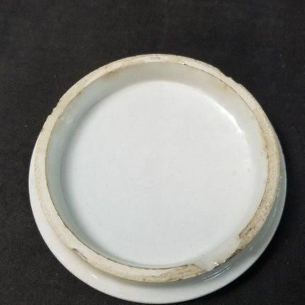 2 Staffordshire prattware Pot Lid Uncle Toby, Dr Johnson 19th century 4 3/8" - Estate Fresh Austin