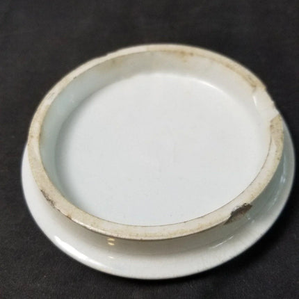 2 Staffordshire prattware Pot Lid Uncle Toby, Dr Johnson 19th century 4 3/8" - Estate Fresh Austin