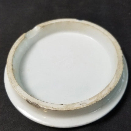 2 Staffordshire prattware Pot Lid Uncle Toby, Dr Johnson 19th century 4 3/8" - Estate Fresh Austin