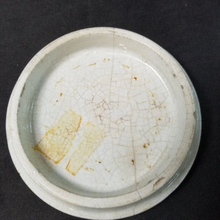 2 Staffordshire prattware Pot Lid Uncle Toby, Dr Johnson 19th century 4 3/8" - Estate Fresh Austin