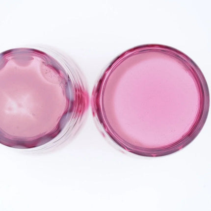 2 Vintage Fenton Cranberry opalescent tumblers - Estate Fresh Austin