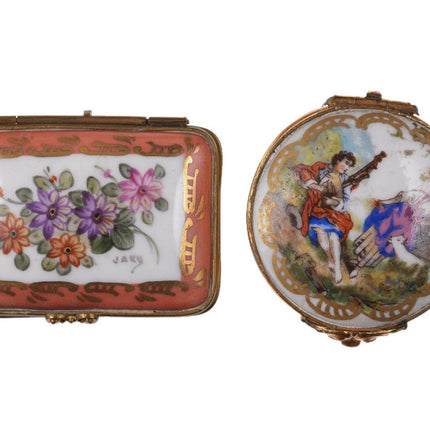 2 Vintage French Limoges trinket boxes - Estate Fresh Austin
