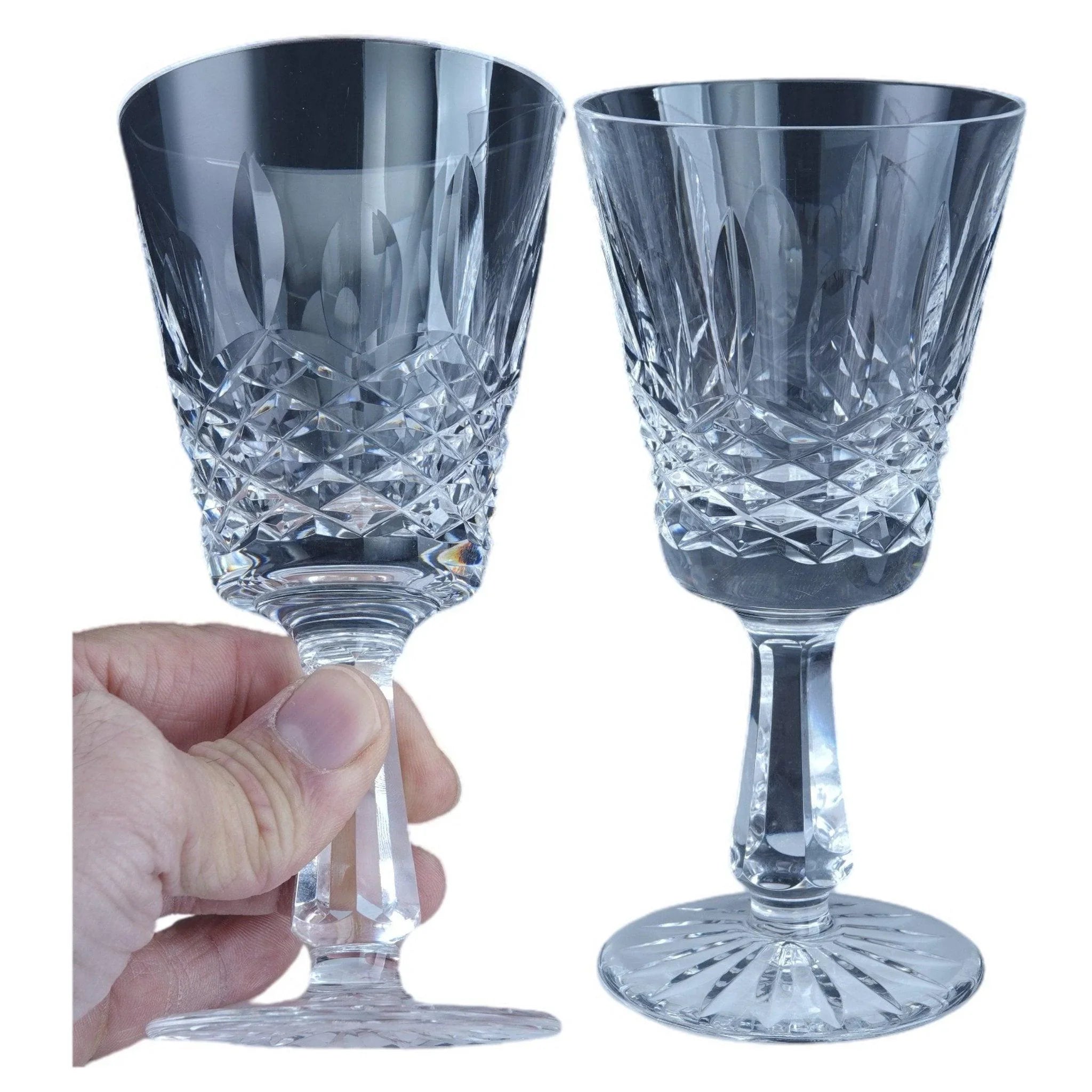 2 Waterford Kenmare Claret Weingläser Vintage irisches Kristallglas – Estate Fresh Austin