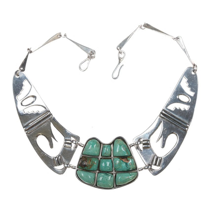 20" Amazing vintage Hallmarked Native American turquoise necklace Hopi? - Estate Fresh Austin