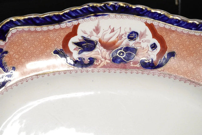 20" c1900 Booths Victoria Pattern Imari Style Platter - Estate Fresh Austin