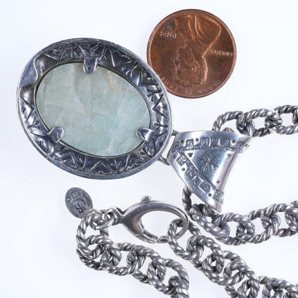 20" Heavy Carolyn Pollack Relios Southwestern necklace and pendant - Estate Fresh Austin