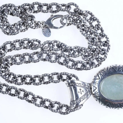 20" Heavy Carolyn Pollack Relios Southwestern necklace and pendant - Estate Fresh Austin