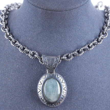 20" Heavy Carolyn Pollack Relios Southwestern necklace and pendant - Estate Fresh Austin