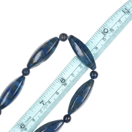 20" Southwestern sterling Lapis beaded necklace - Estate Fresh Austin
