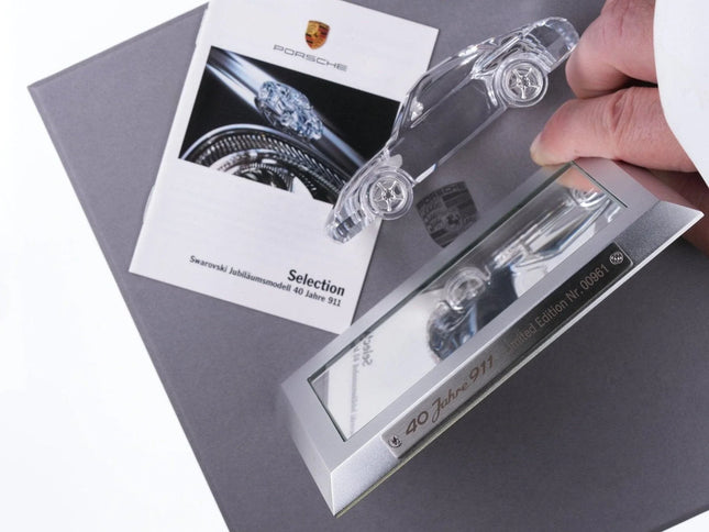 2005 Swarovski Porsche 911 40 yr anniversary 1:43 Crystal scale model - Estate Fresh Austin