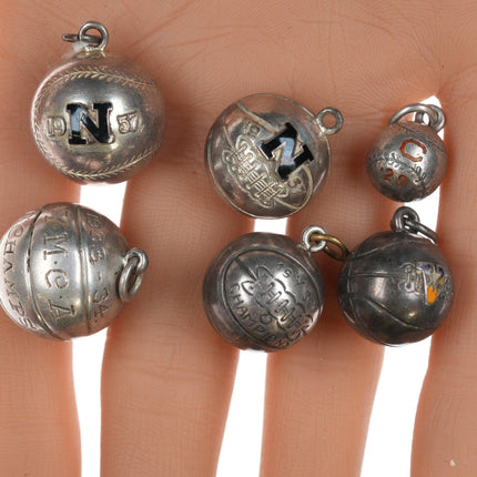 20's - 50's Baseball and Basketball Sterling silver charms - Estate Fresh Austin