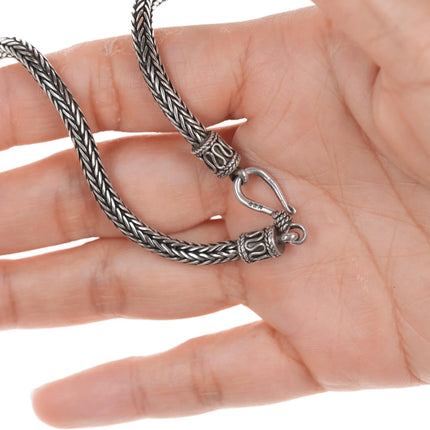 21" Vintage Sterling 4mm wheat chain - Estate Fresh Austin