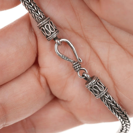 21" Vintage Sterling 4mm wheat chain - Estate Fresh Austin