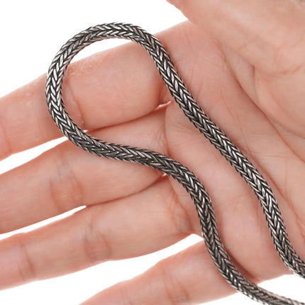 21" Vintage Sterling 4mm wheat chain - Estate Fresh Austin