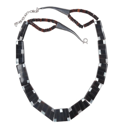 22" Sterling/Shell Santo Domingo style necklace - Estate Fresh Austin